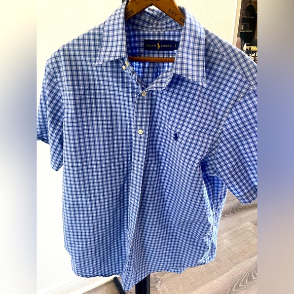Large polo button up men’s short sleeve shirt. - Picture 1 of 2